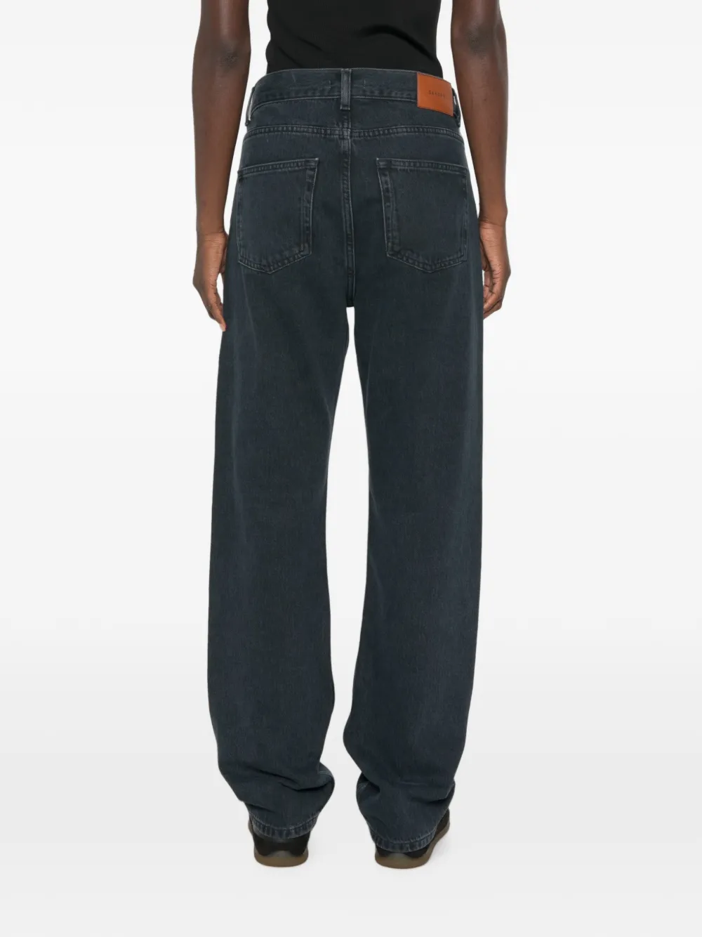 SANDRO Jeans met riemlussen en zak Blauw