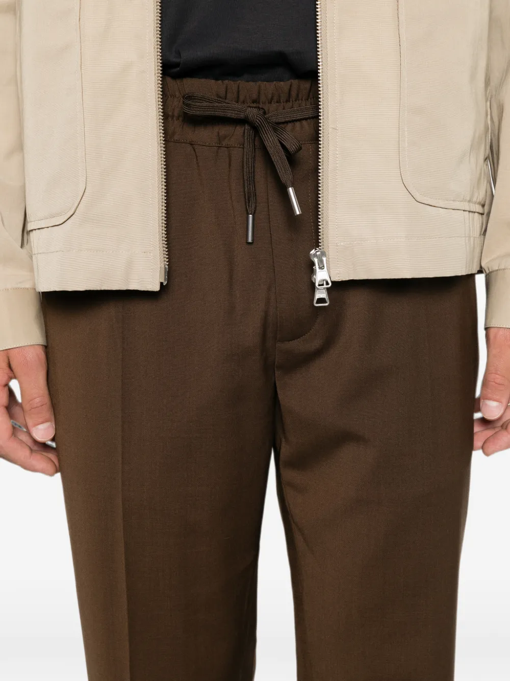 SANDRO Elastische broek Bruin