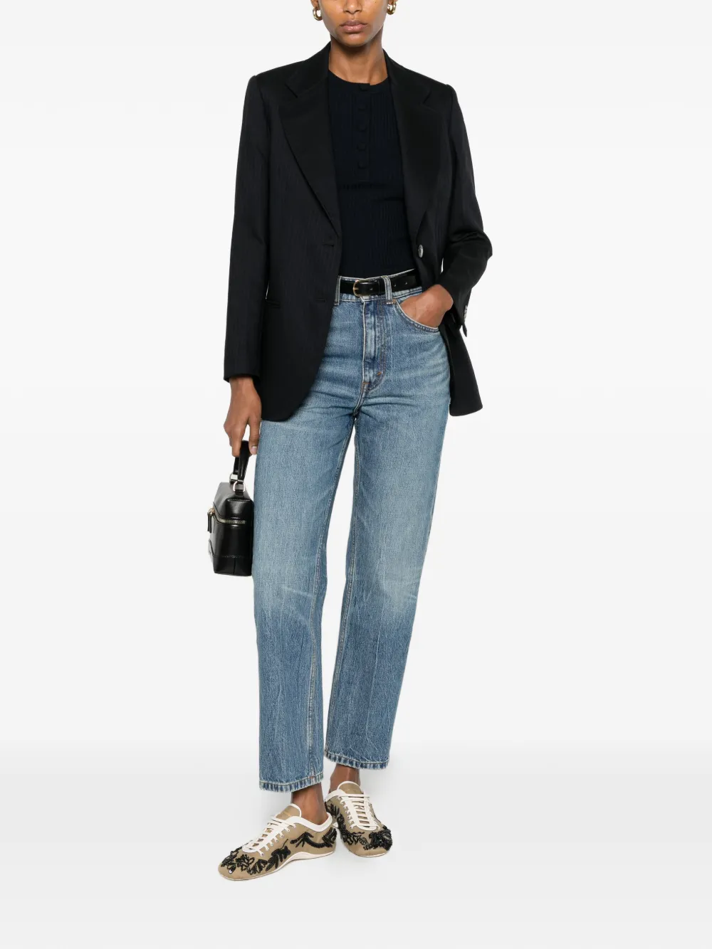 SANDRO Gestreepte blazer Blauw