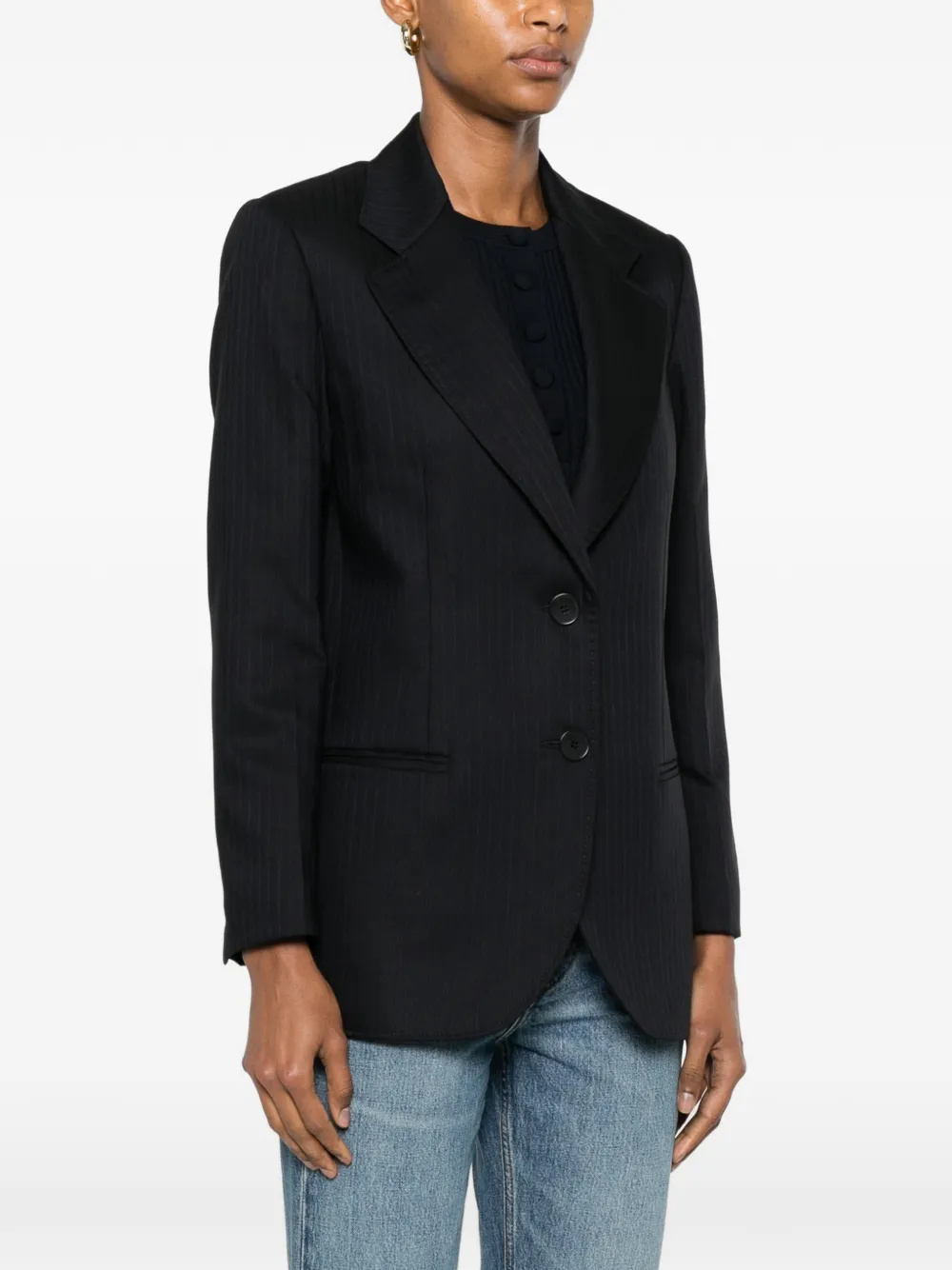 SANDRO Gestreepte blazer Blauw