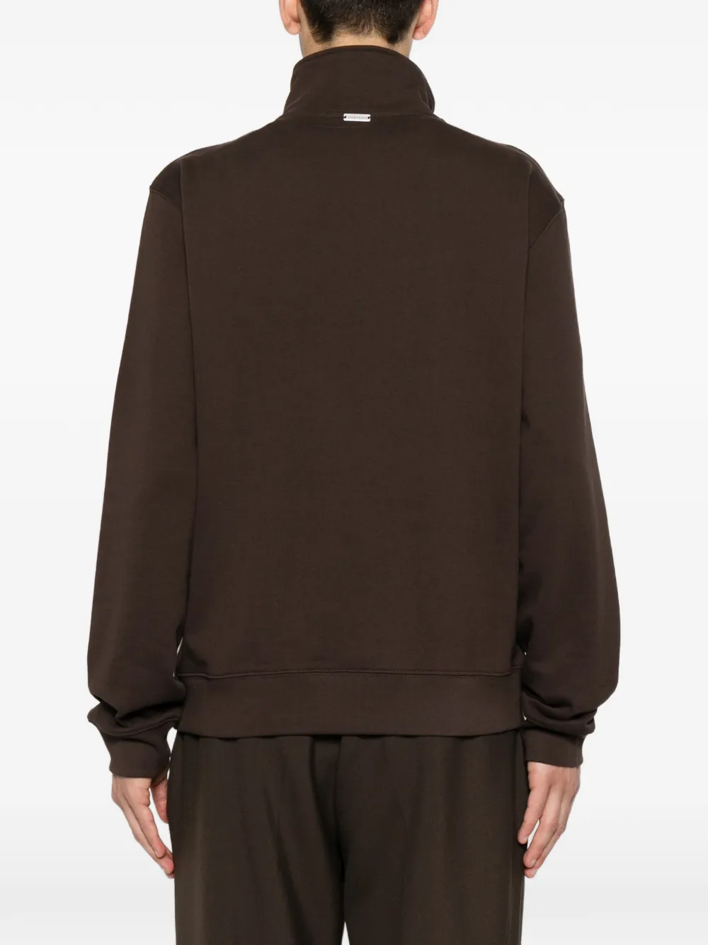 SANDRO Sweater met trechterhals en rits Bruin