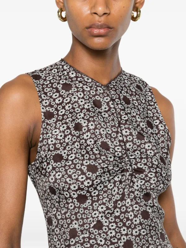 sandro floral shirt dress Sandro Floral Shirt Dress