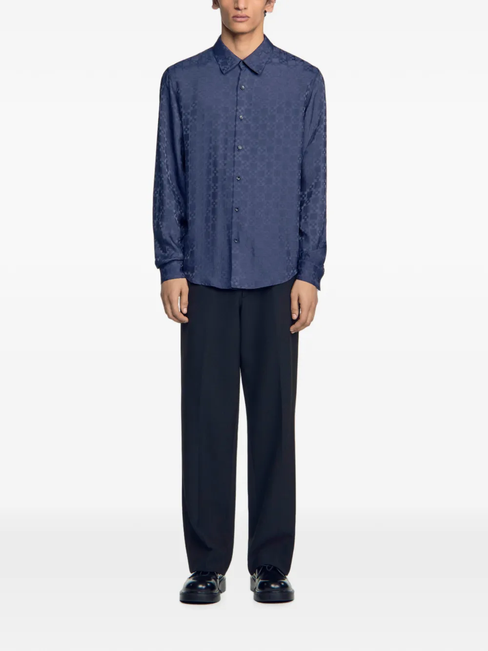 SANDRO Overhemd met patroon Blauw