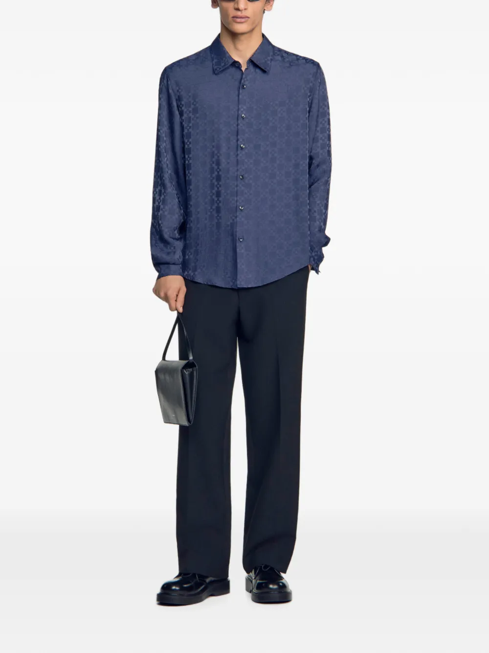 SANDRO Overhemd met patroon Blauw