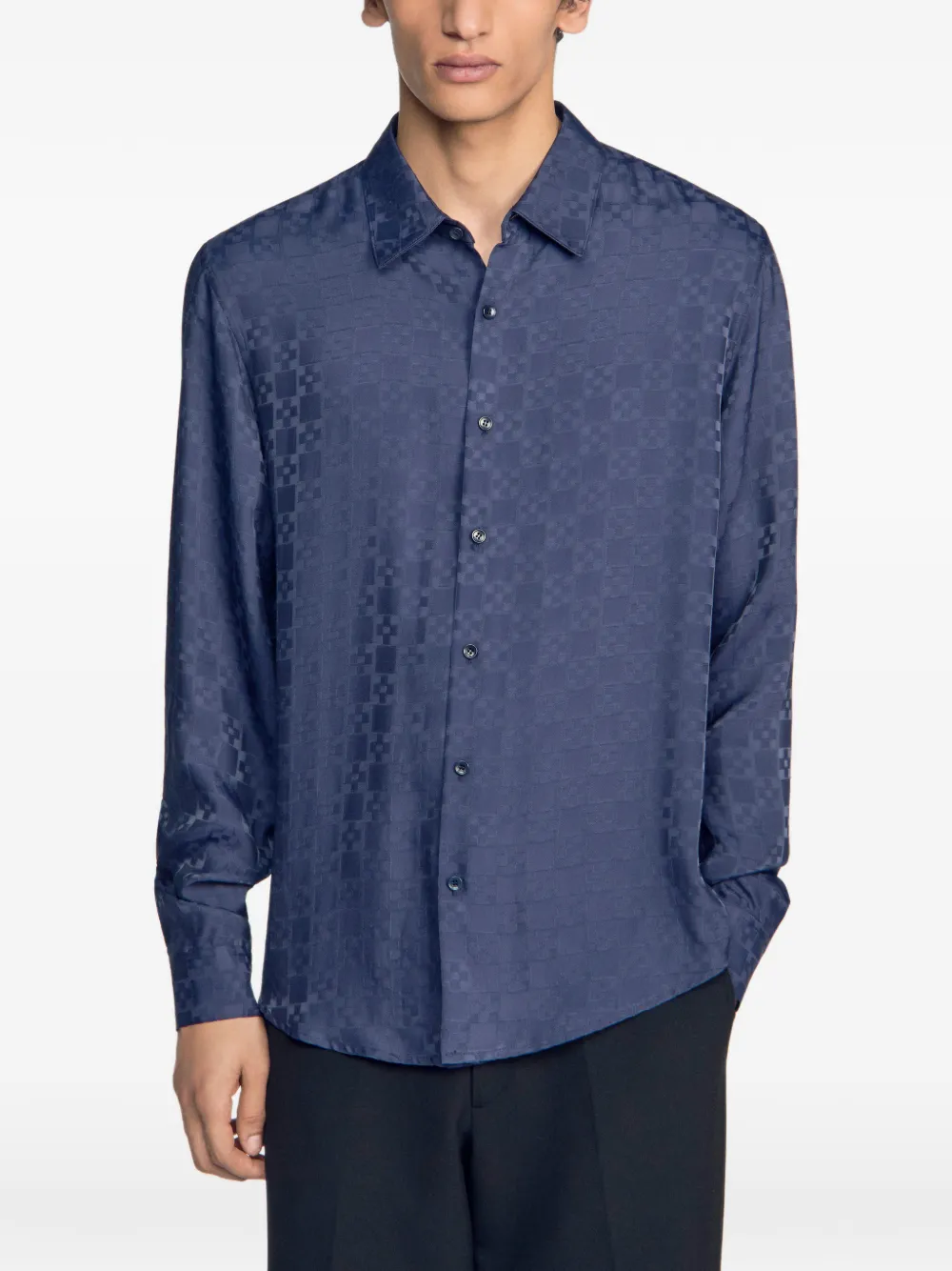 SANDRO Overhemd met patroon Blauw