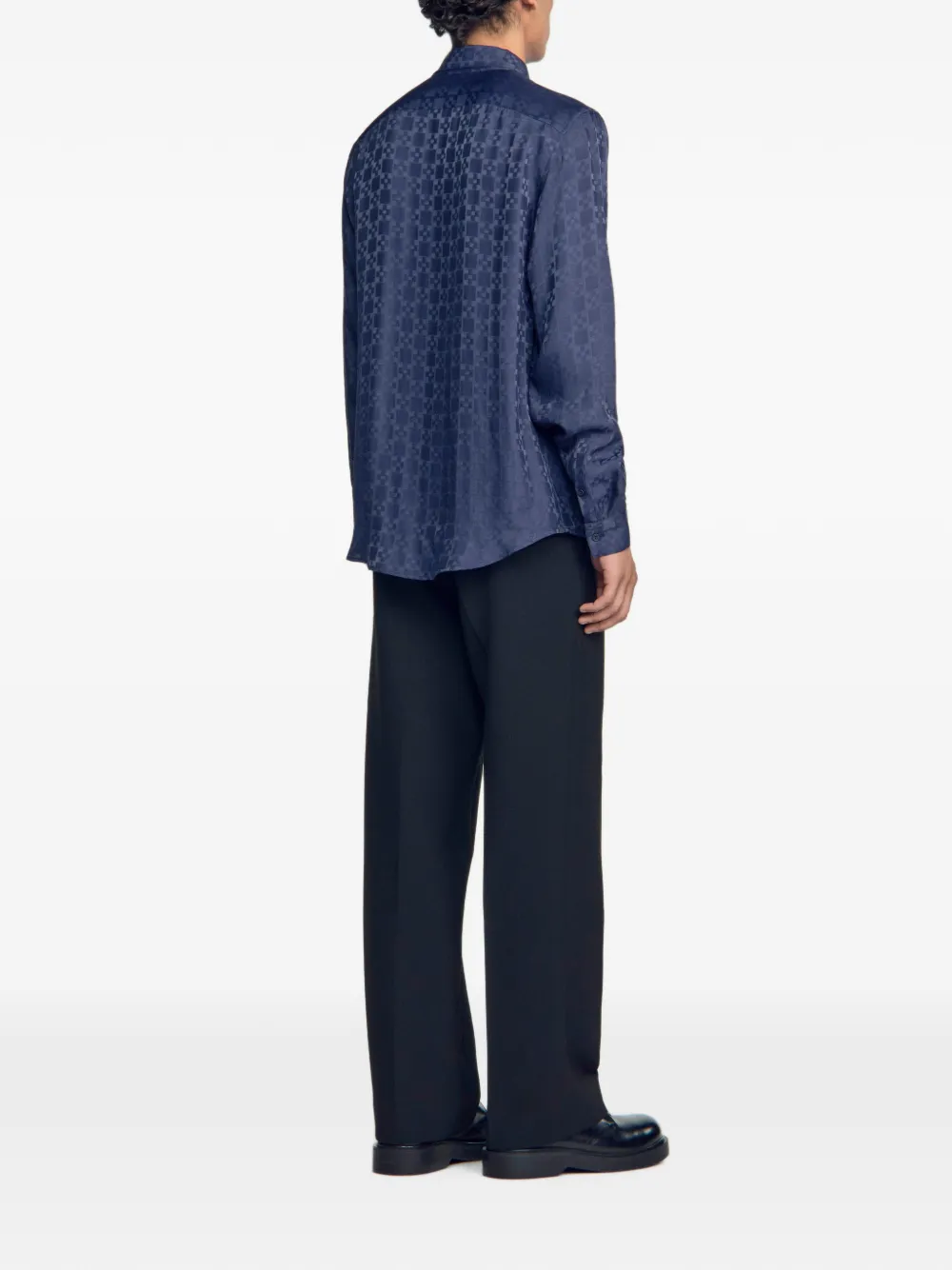 SANDRO Overhemd met patroon Blauw