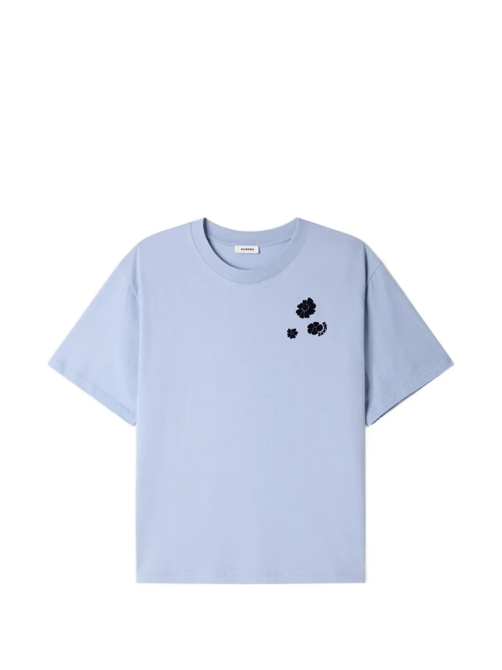 SANDRO T-shirt met bloemenprint Blauw