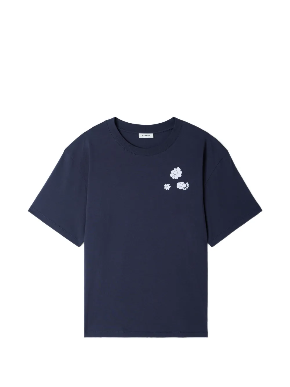 SANDRO T-shirt met bloemenprint Blauw