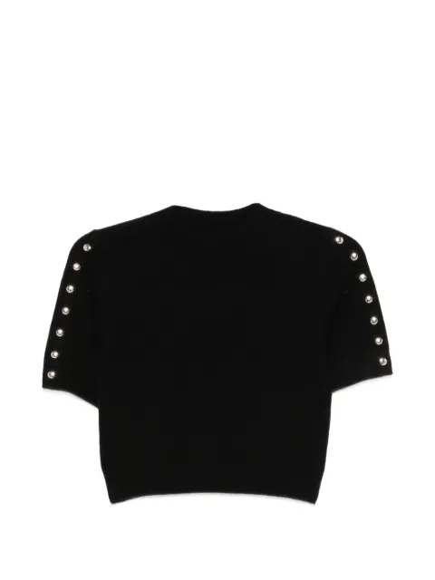 SANDRO cropped wool and cashmere sweater