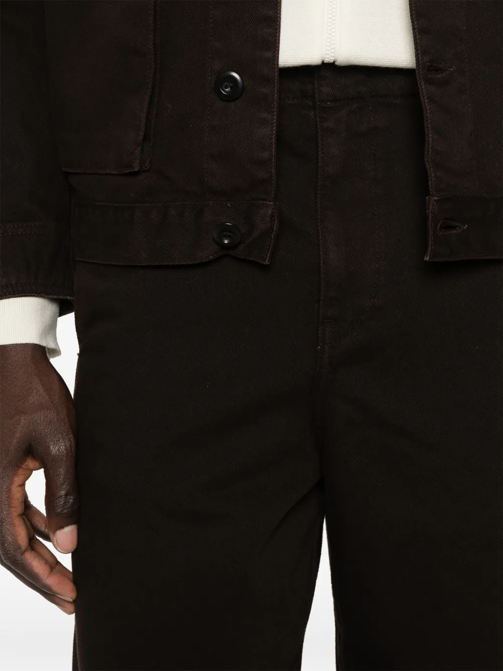 SANDRO Jeans met riemlussen Bruin
