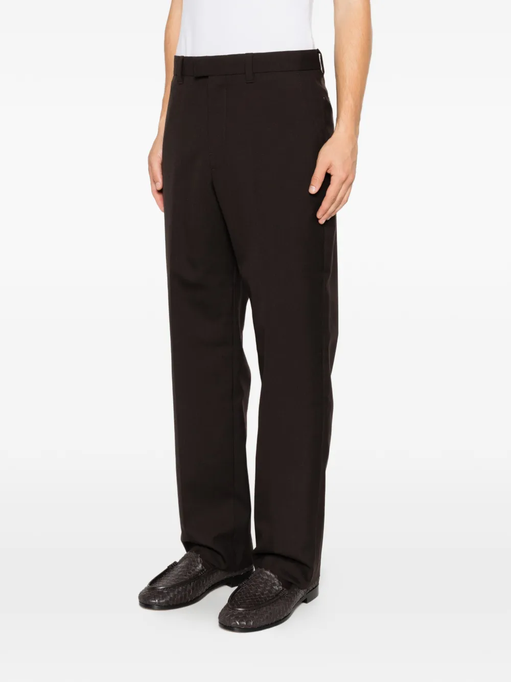 SANDRO Geplooide pantalon Bruin