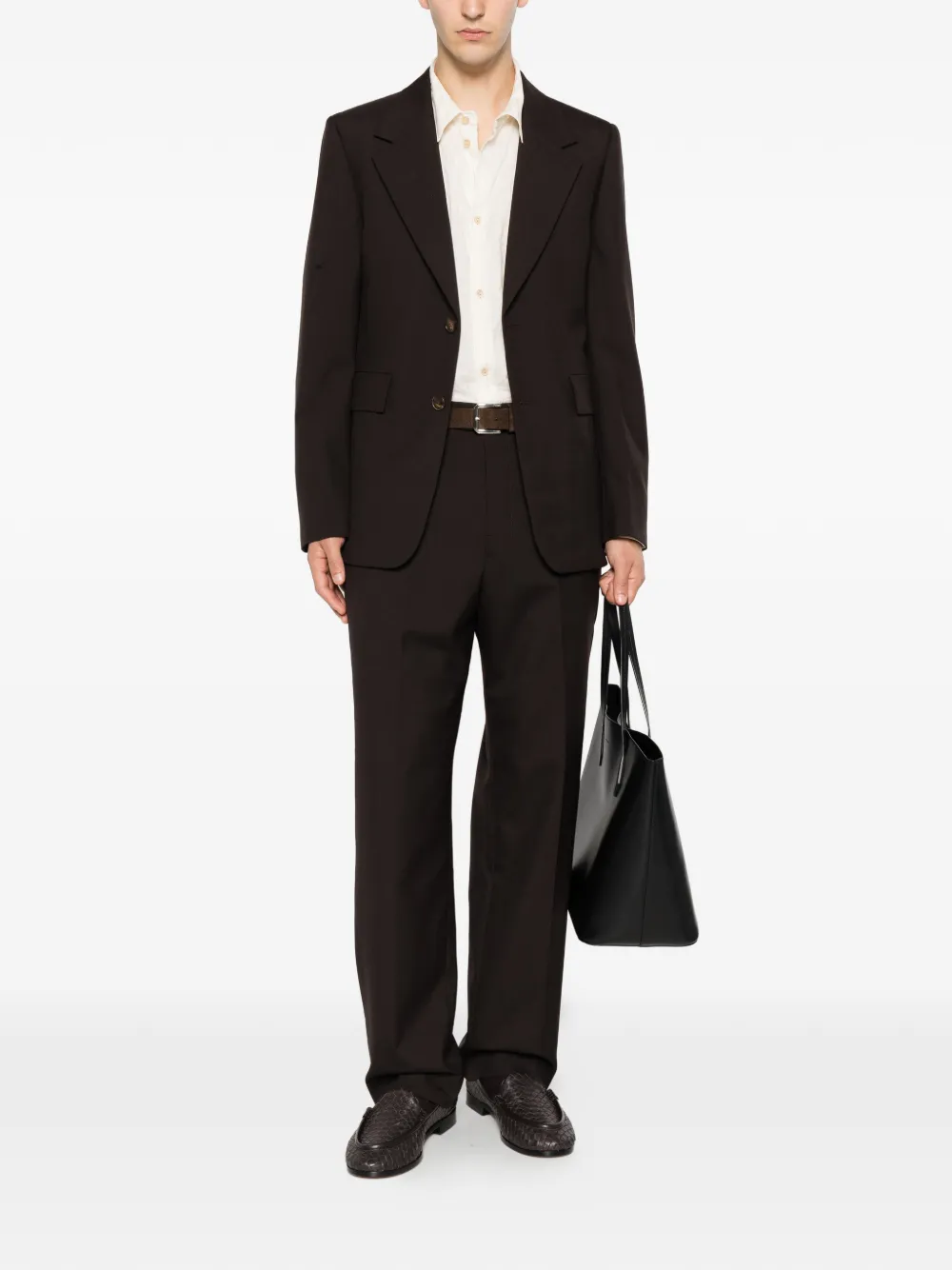 SANDRO Geplooide pantalon Bruin