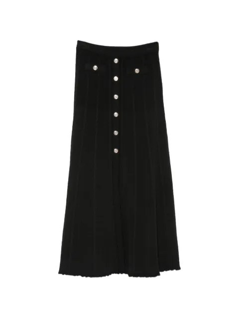 SANDRO button-embellished flared skirt