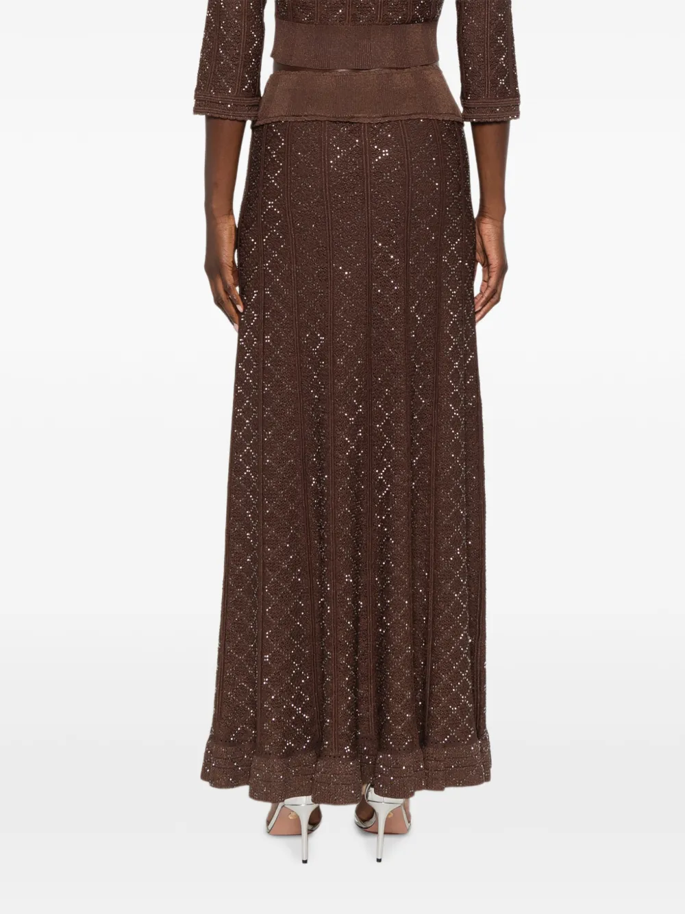 SANDRO Rok met elastische tailleband Bruin