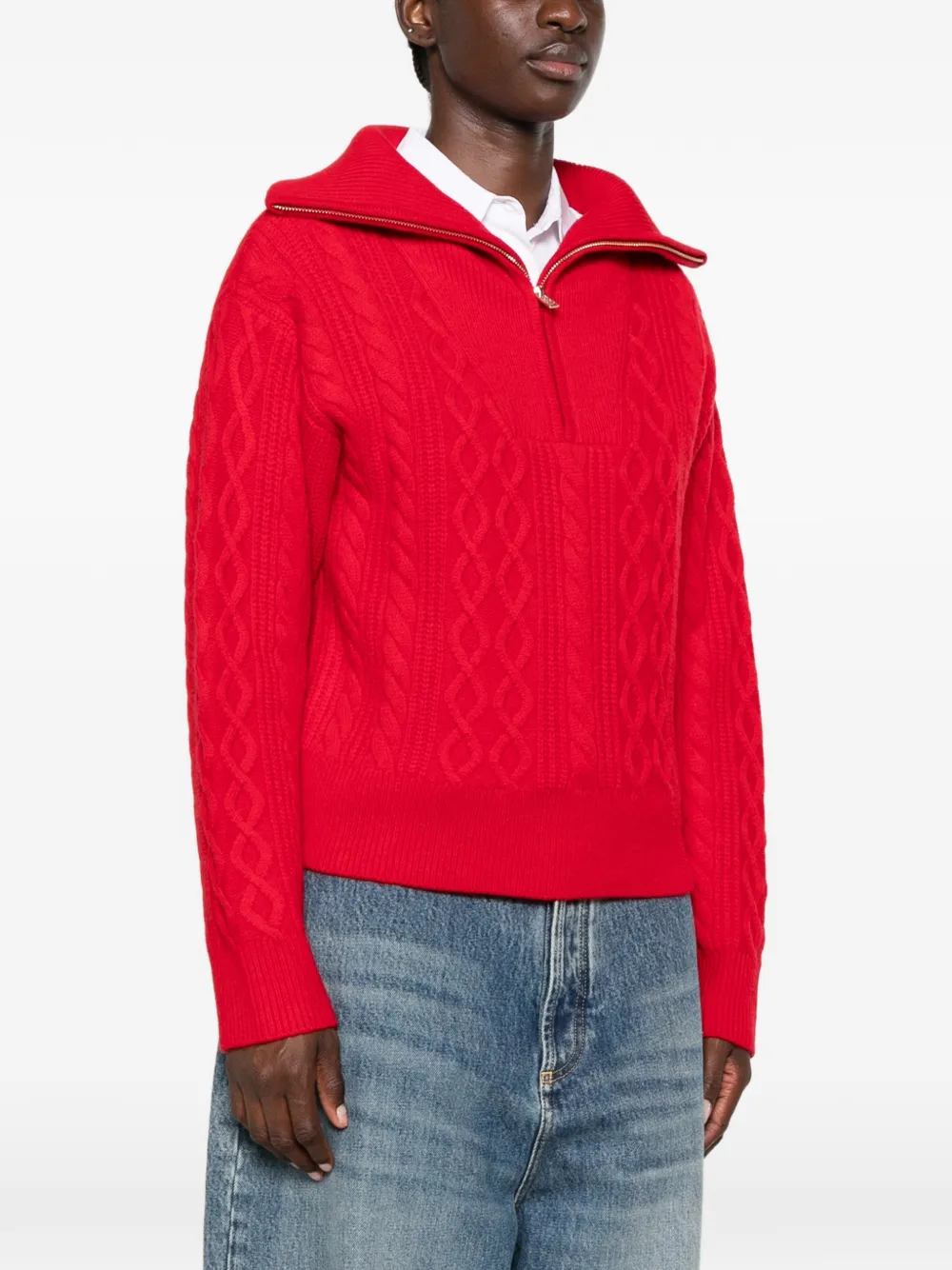 SANDRO Wollen trui Rood