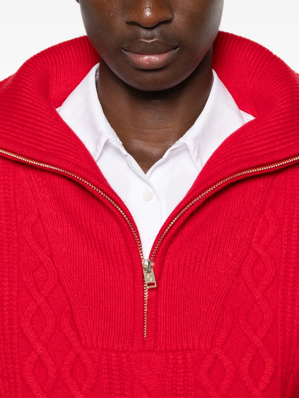 SANDRO Wollen trui Rood