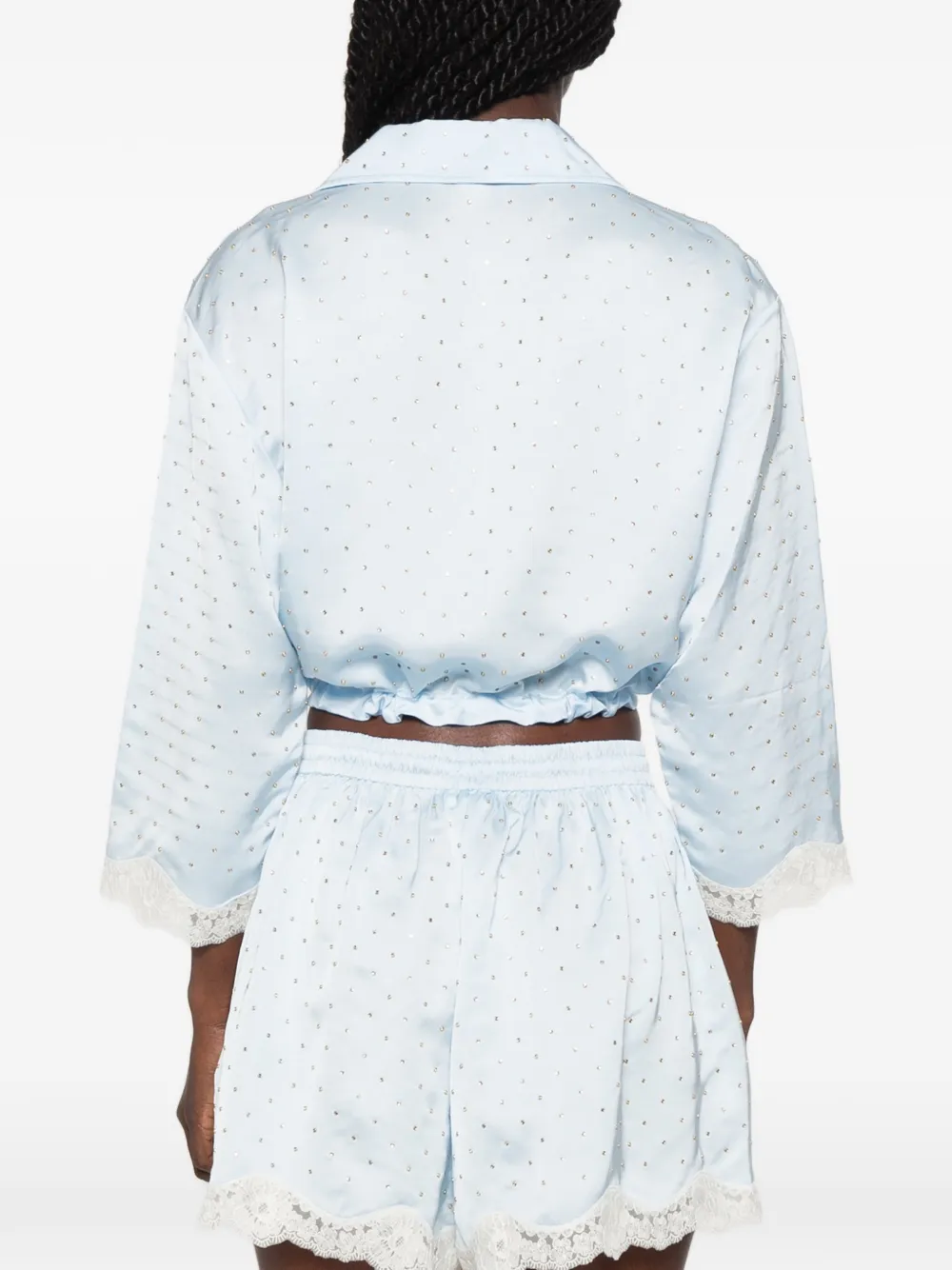 SANDRO Blouse verfraaid met stras Blauw