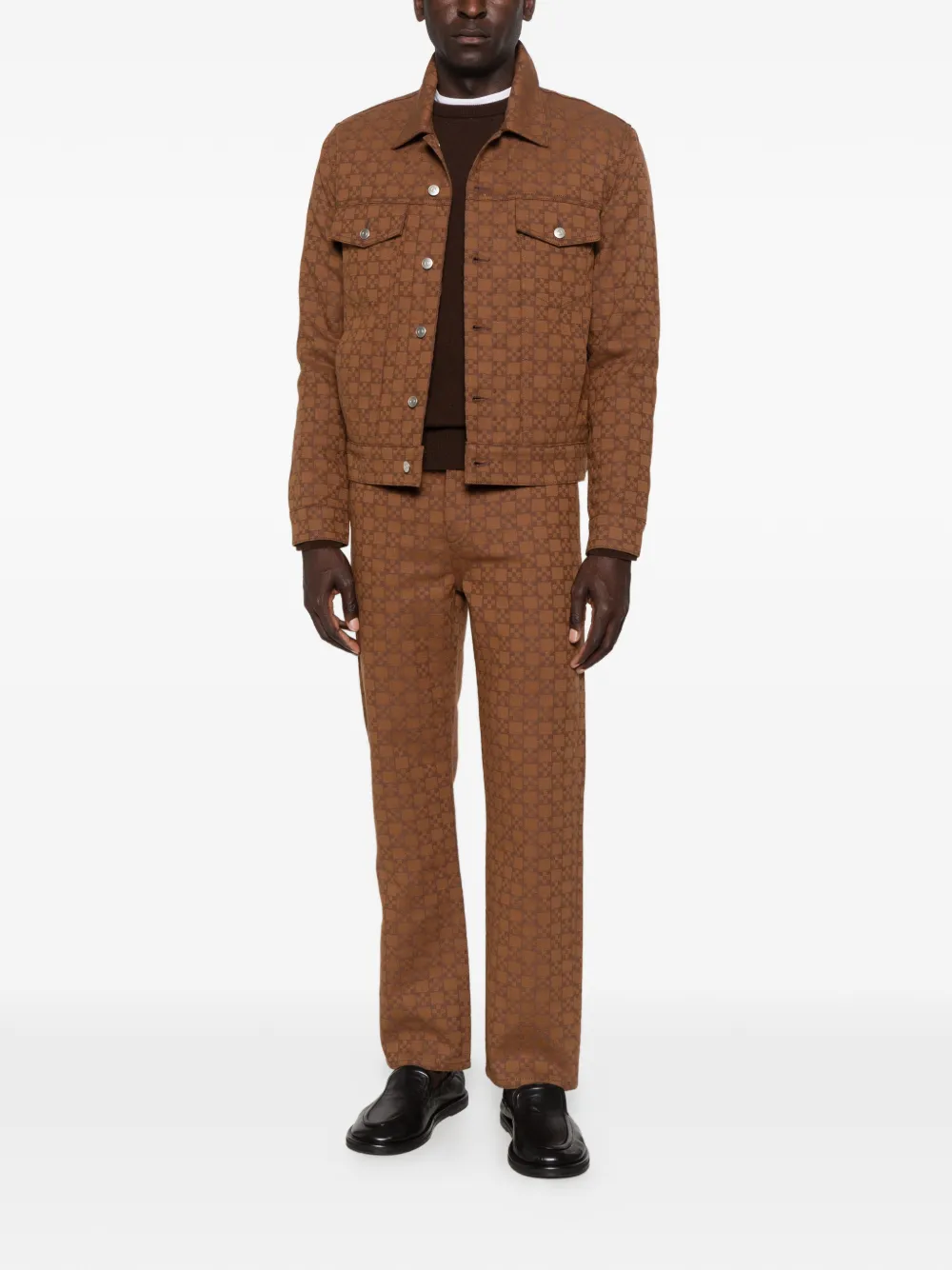 SANDRO Jack met monogram-print Bruin