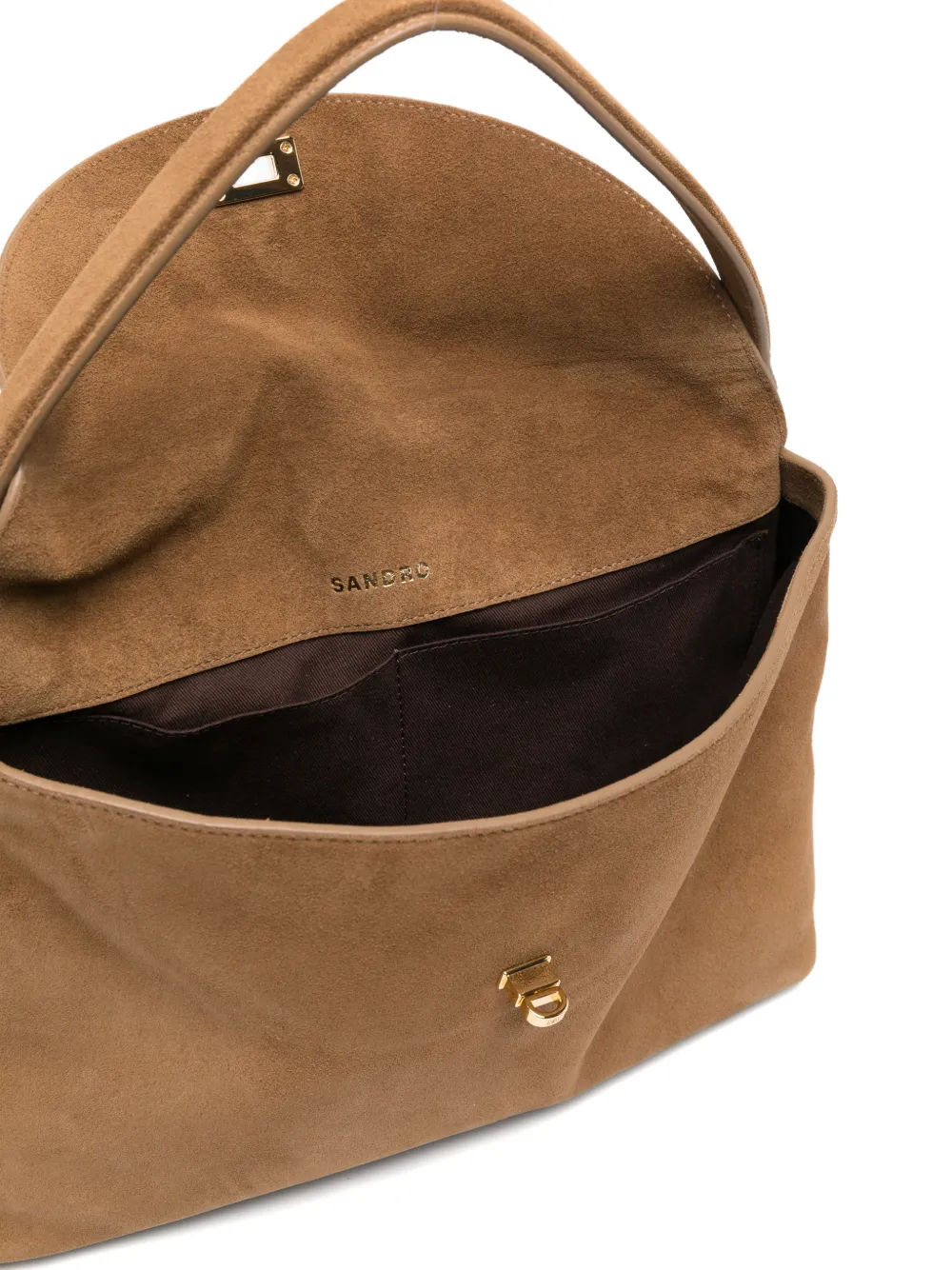 SANDRO Suède shopper Bruin