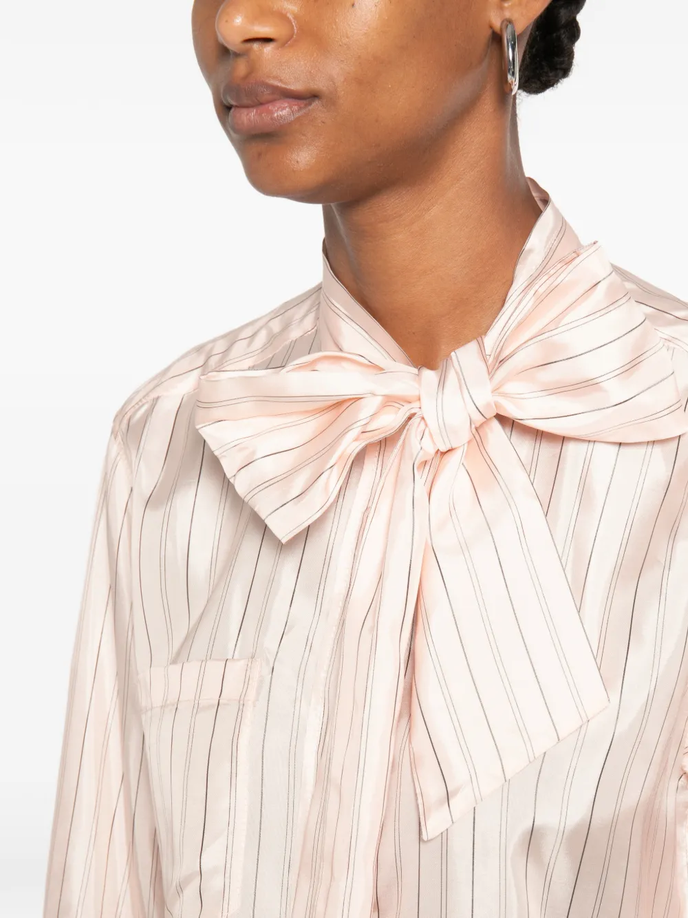 SANDRO Gestreept blouse Roze