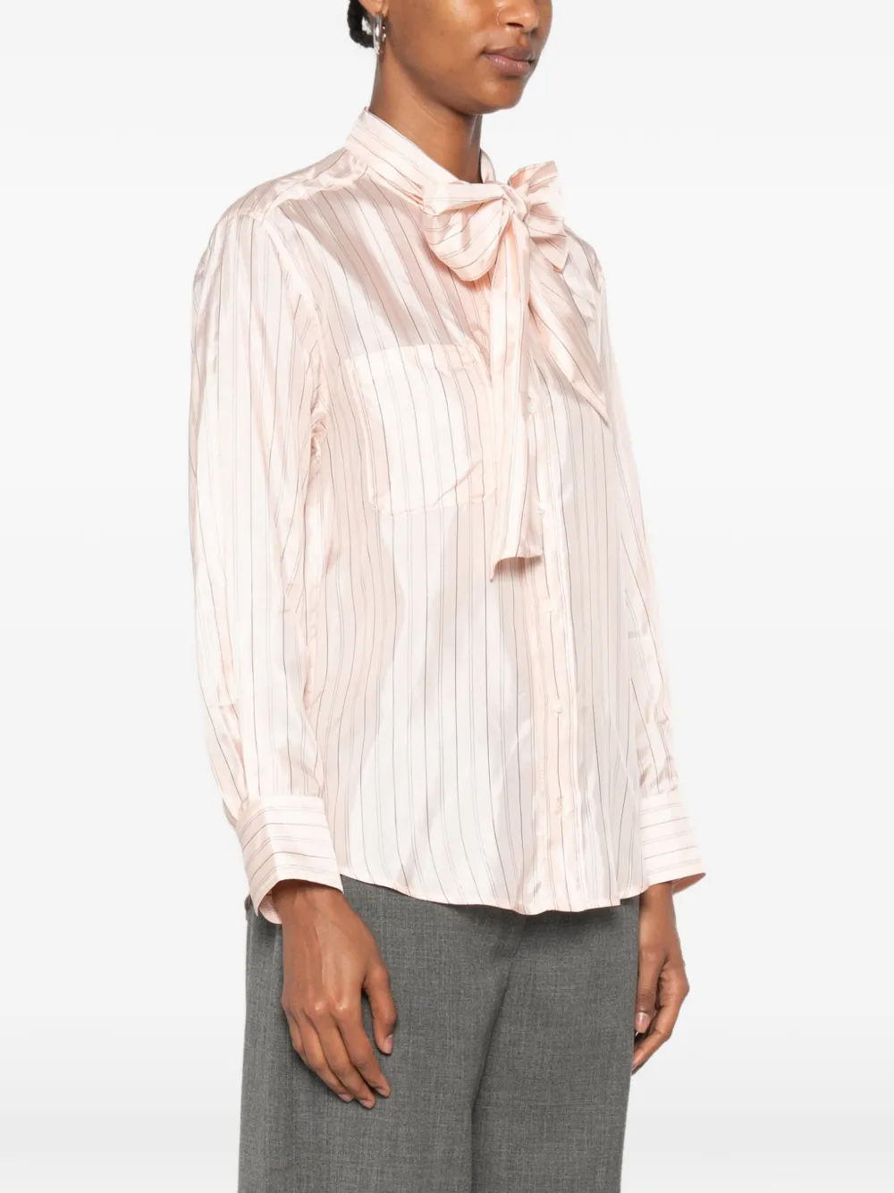 SANDRO Gestreept blouse Roze