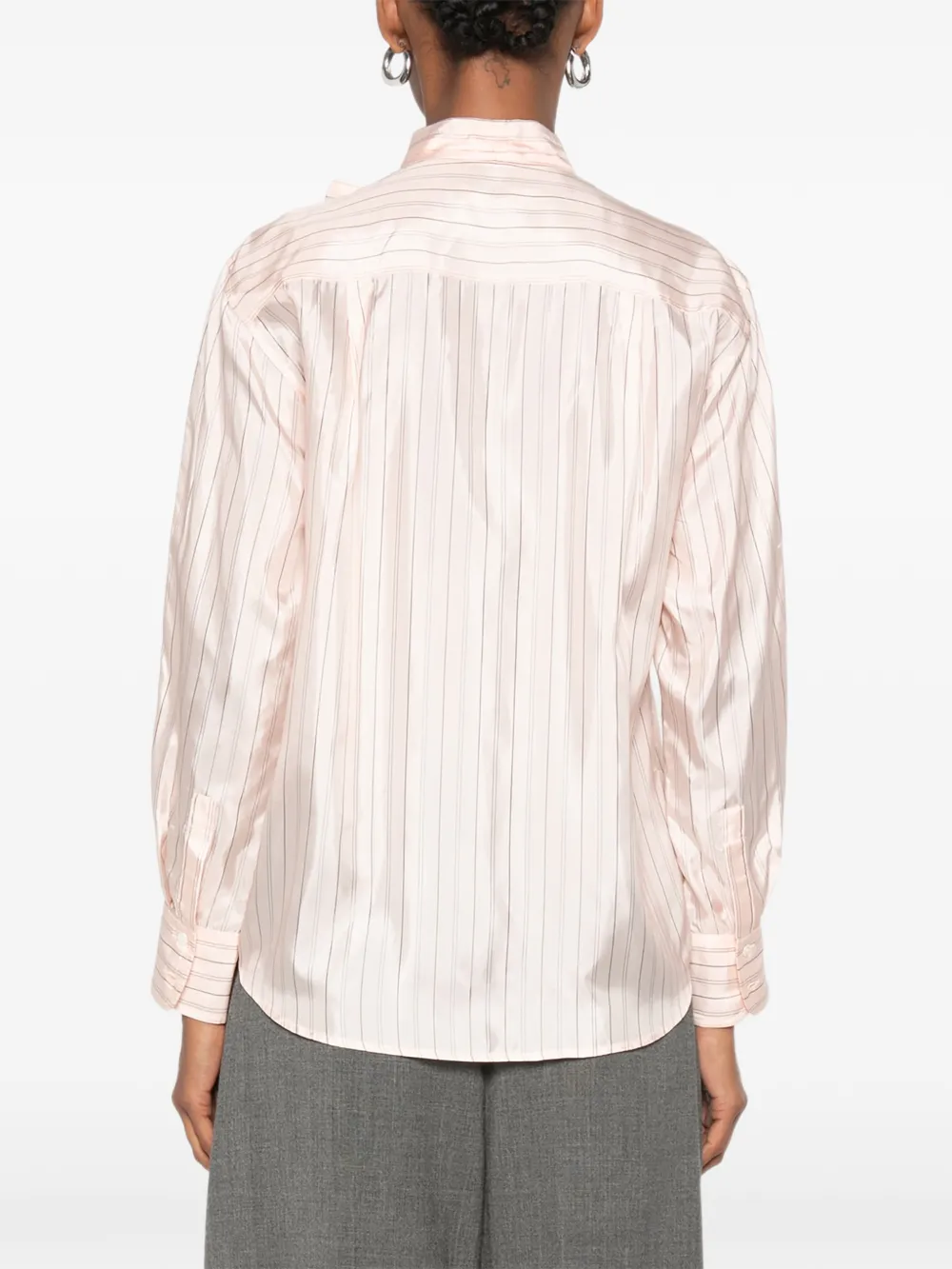 SANDRO Gestreept blouse Roze