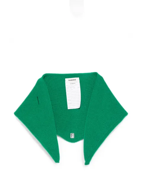 SANDRO logo-plaque scarf