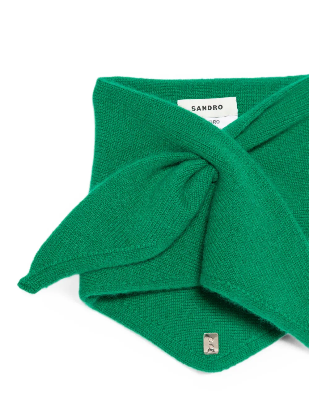 SANDRO Sjaal met logoplakkaat Groen