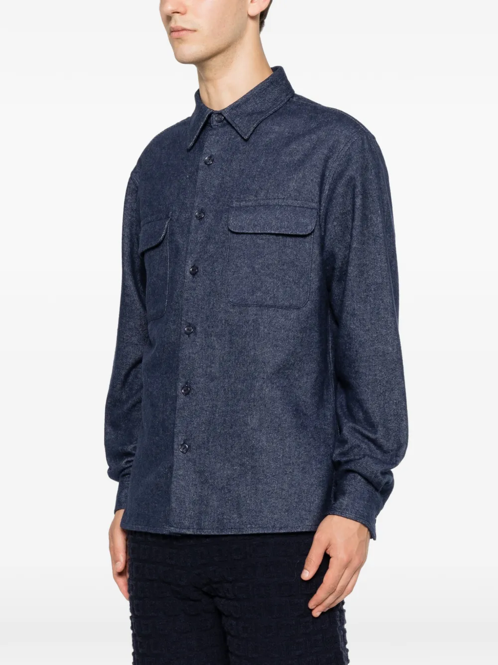 SANDRO Overhemd met klepzak Blauw