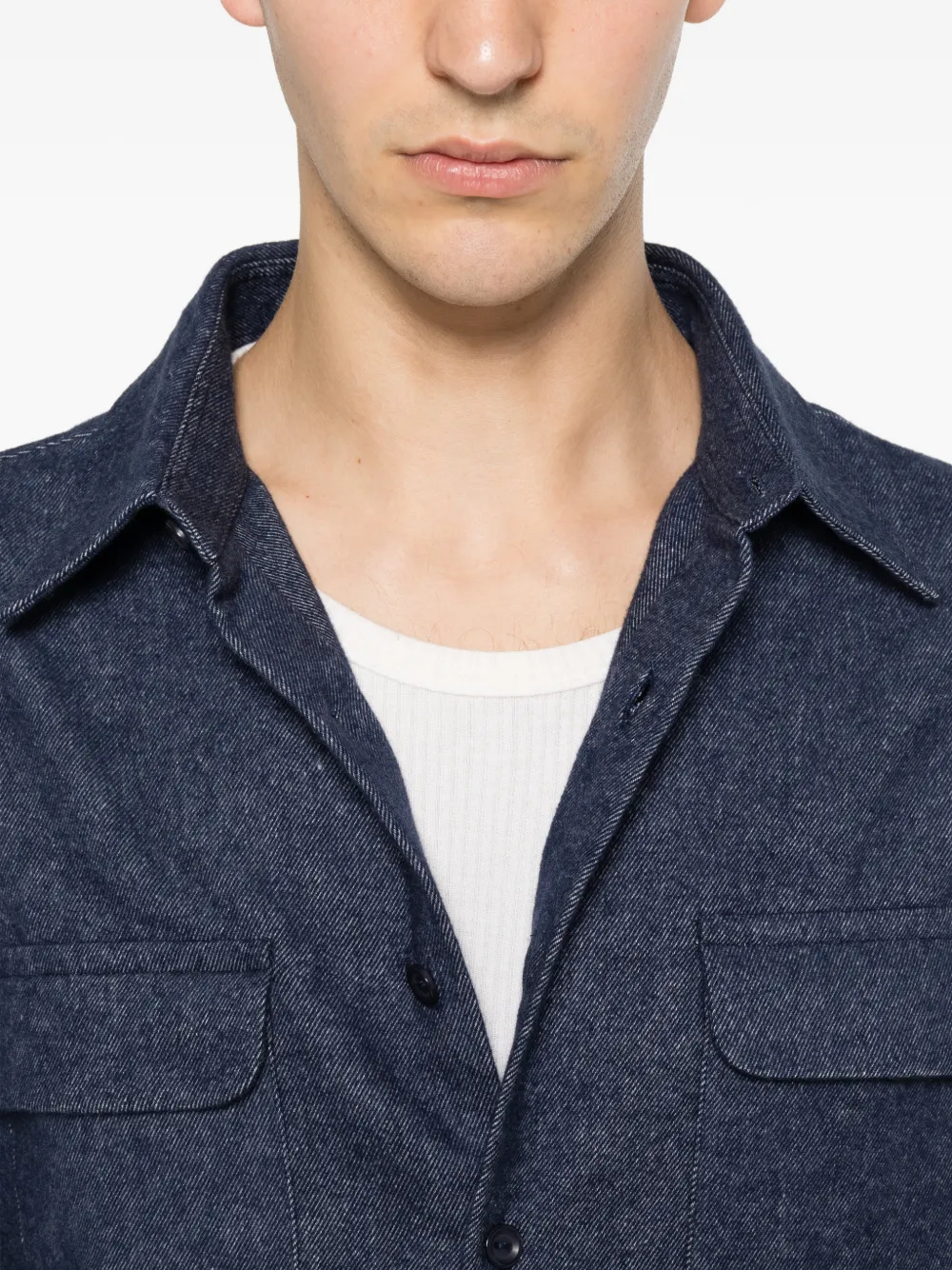 SANDRO Overhemd met klepzak Blauw