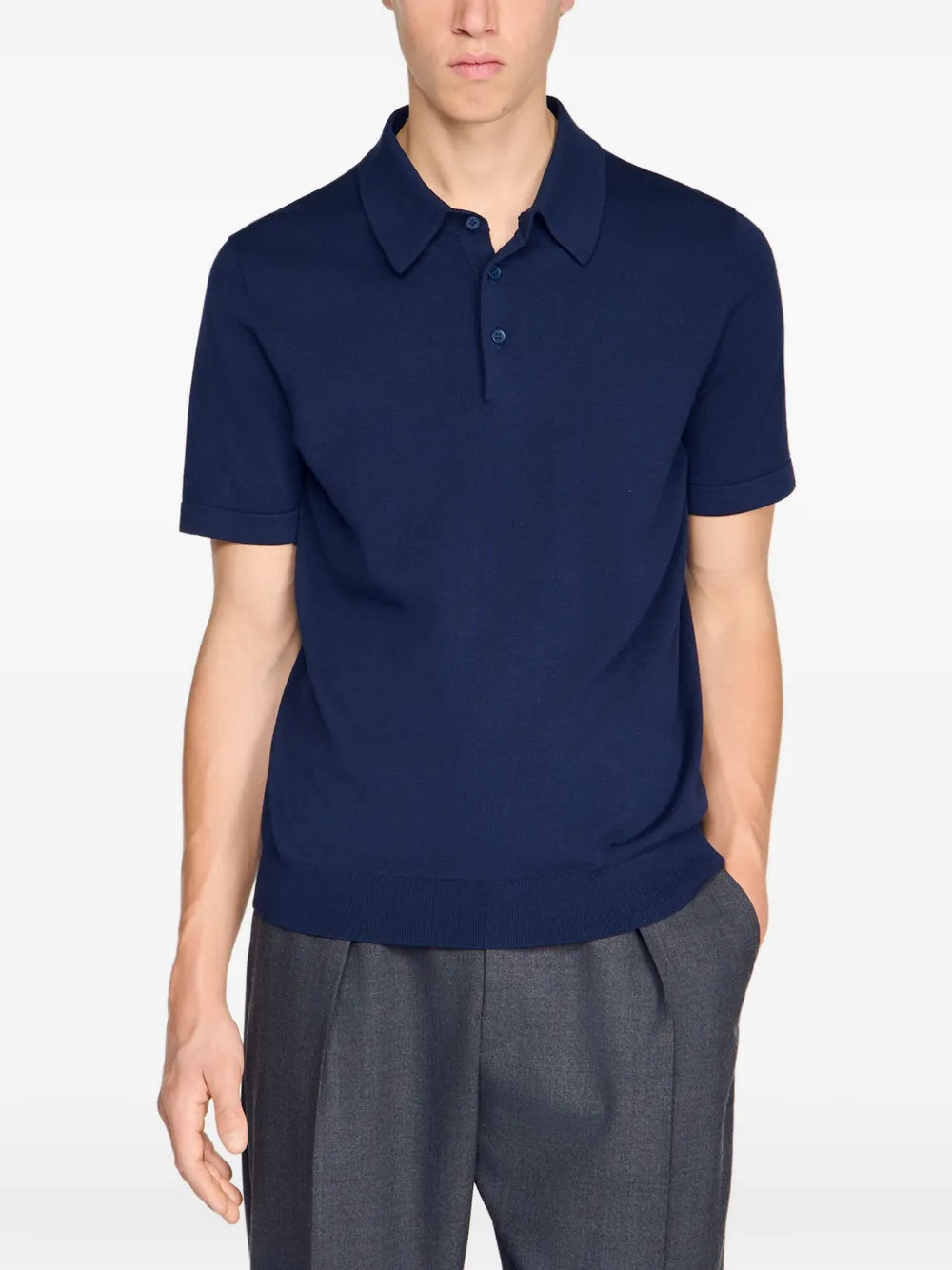 SANDRO Poloshirt met korte mouwen Blauw