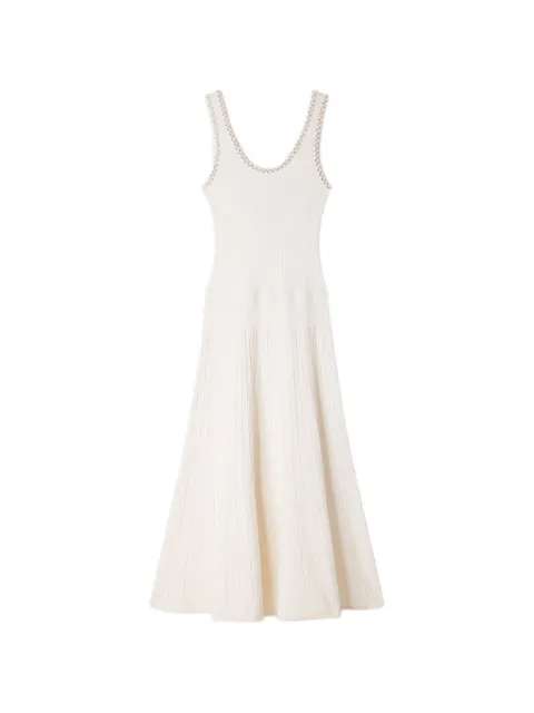 SANDRO rhinestone knit maxi dress