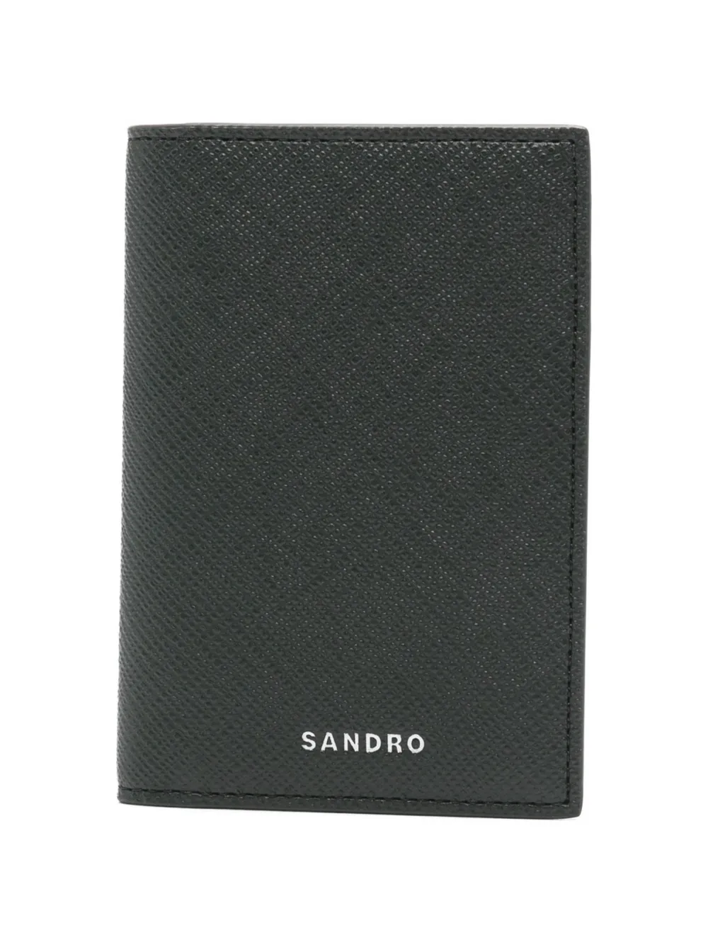 Sandro Logo-print Cardholder In Black