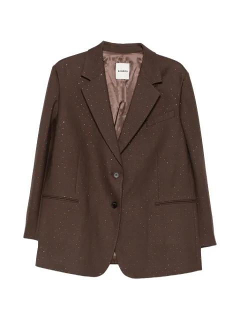 SANDRO crystal-embellished tailored blazer