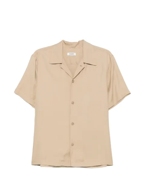 SANDRO shark-collar short-sleeve shirt