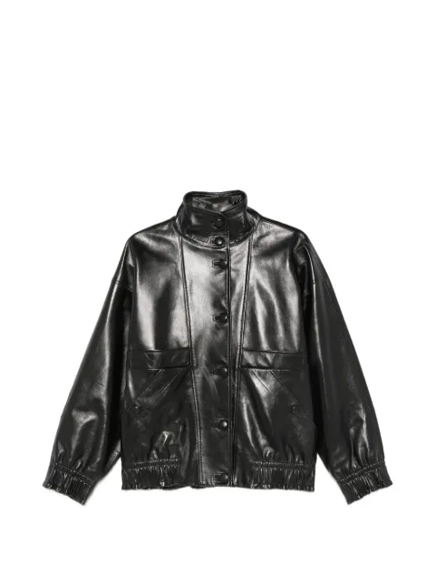 SANDRO chamarra de piel oversize
