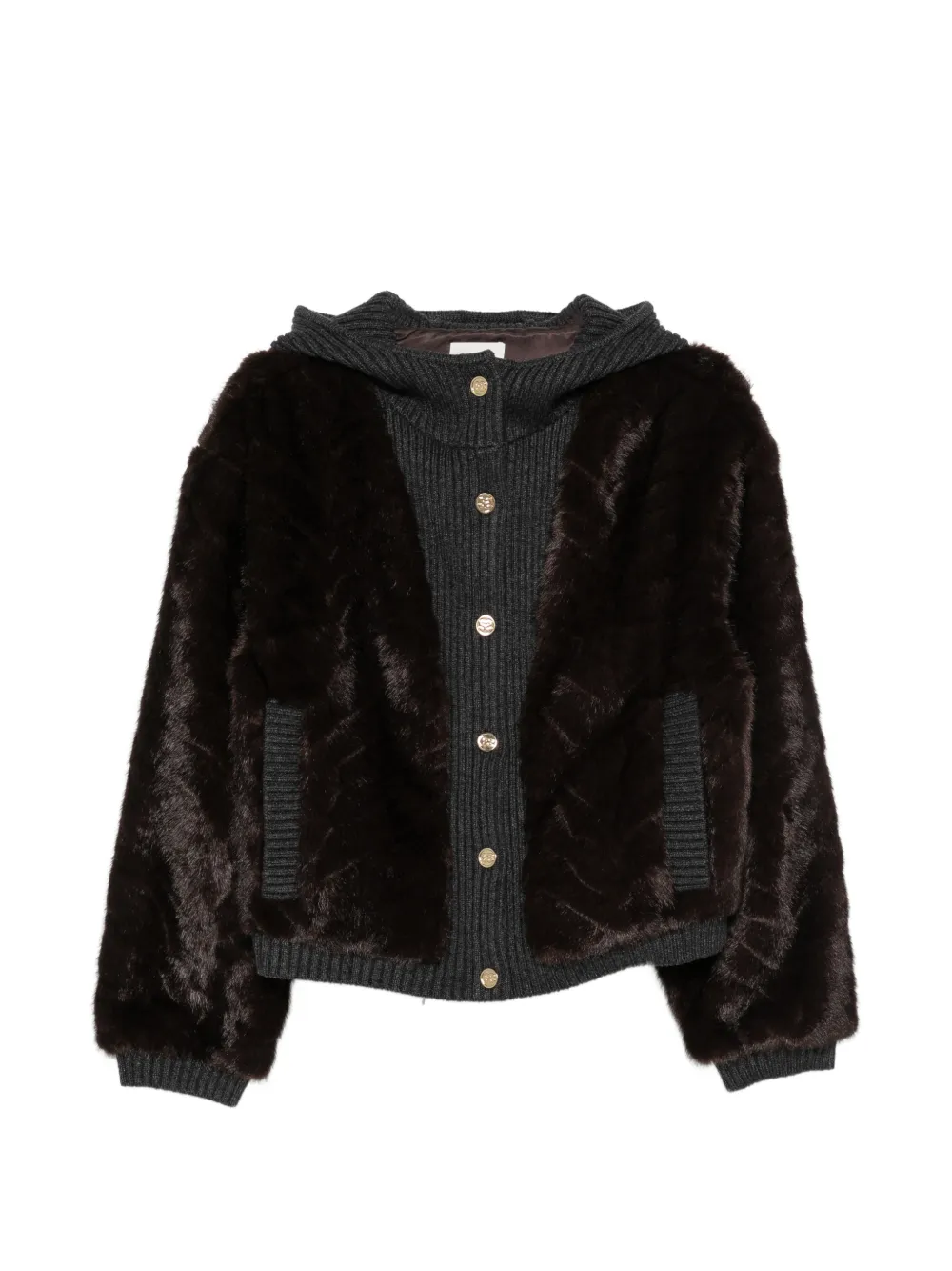 SANDRO faux-fur hooded coat