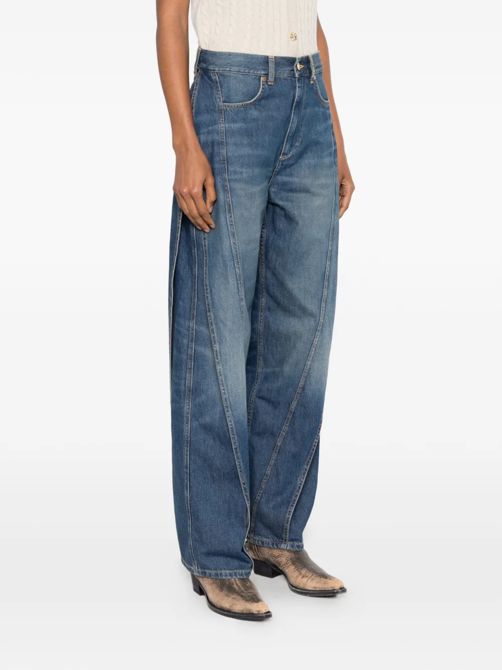 SANDRO Jeans met afwerking Blauw