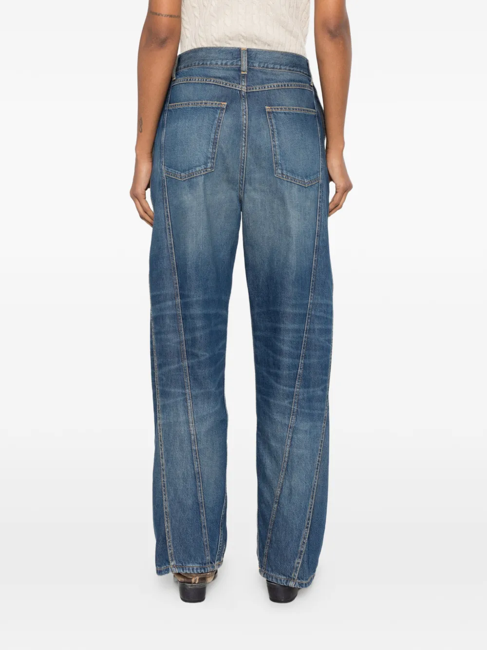 SANDRO Jeans met afwerking Blauw
