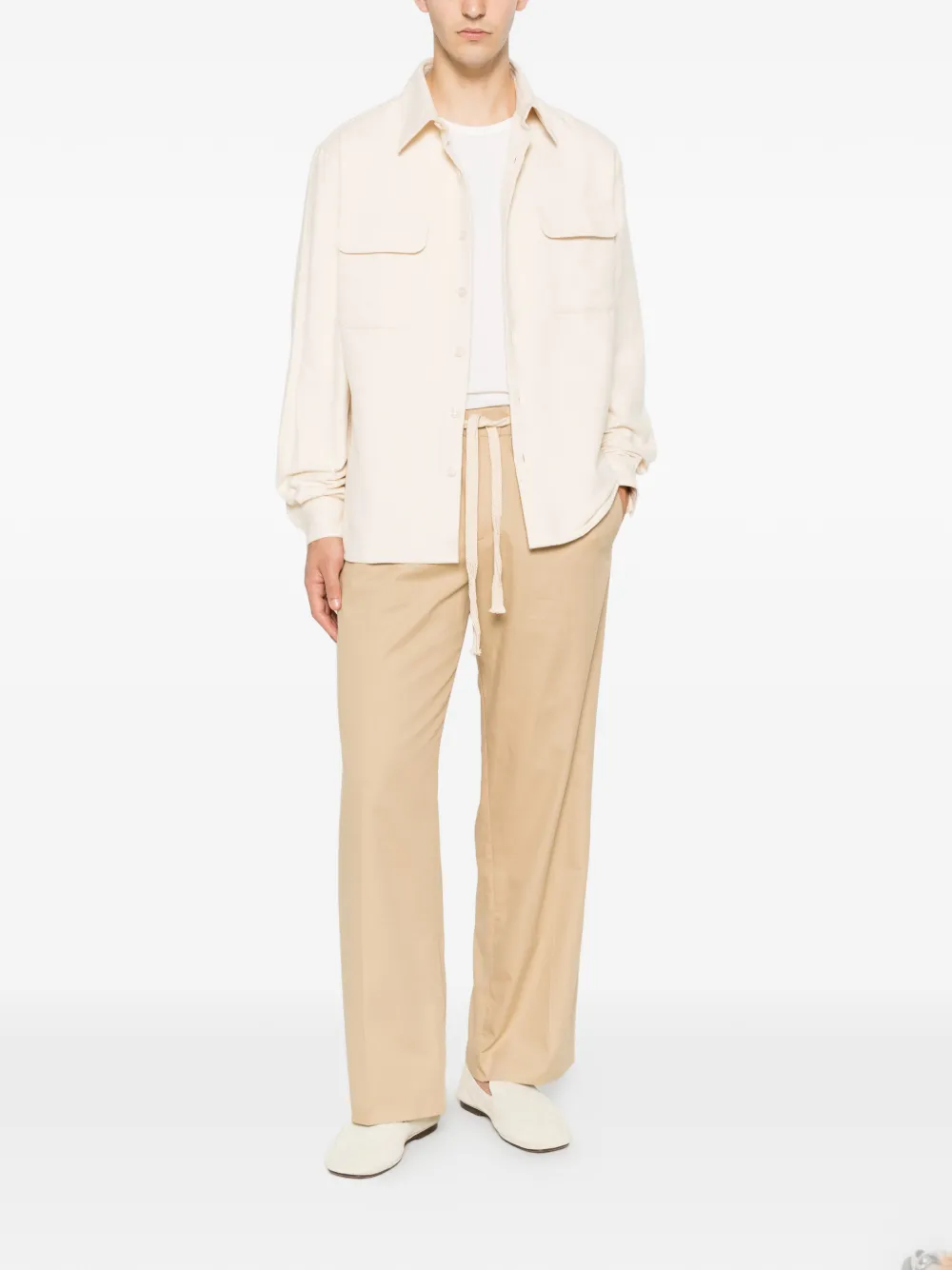 SANDRO Shirtjack met klepzak Beige