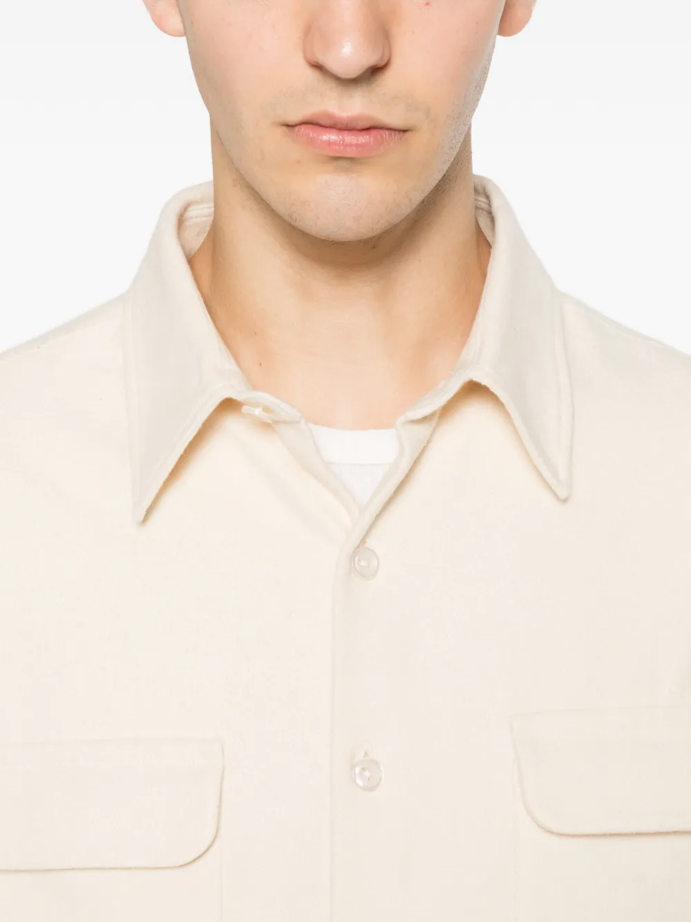 SANDRO Shirtjack met klepzak Beige