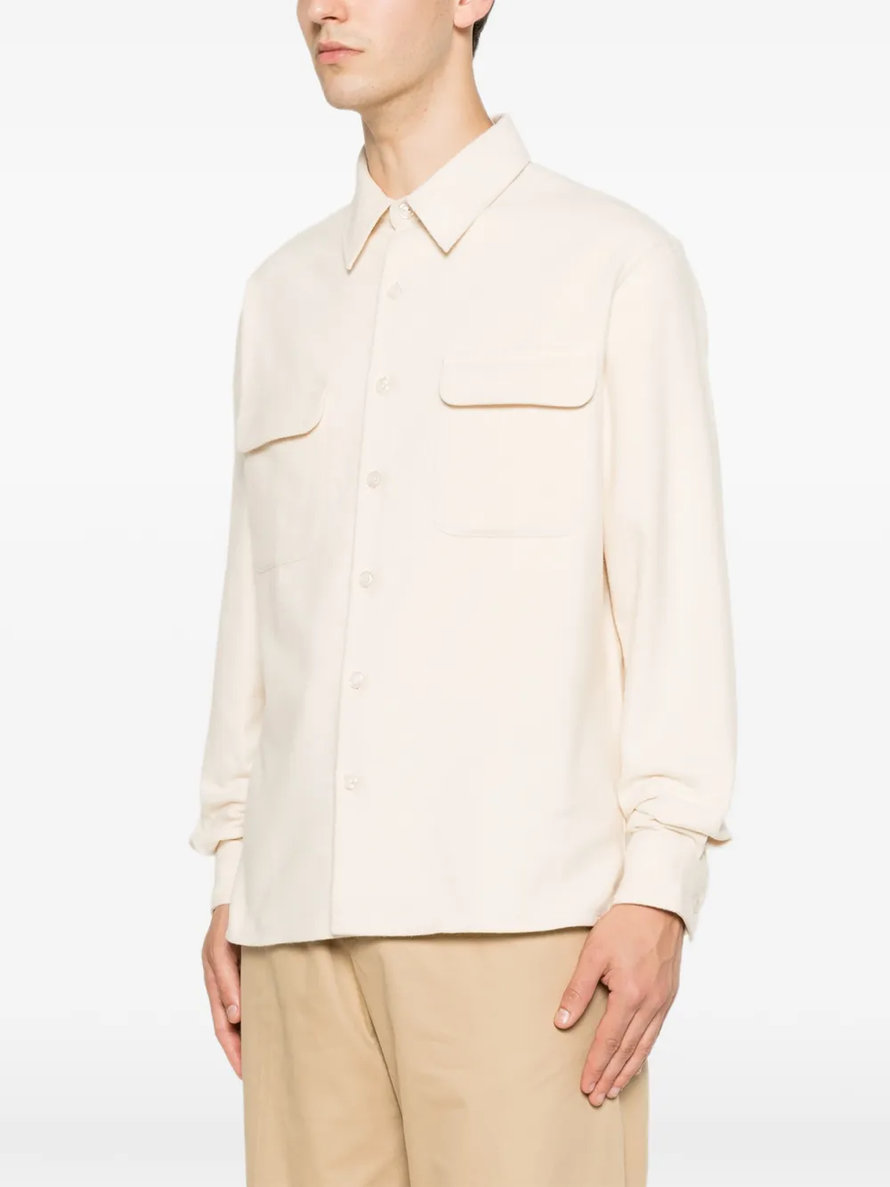SANDRO Shirtjack met klepzak Beige