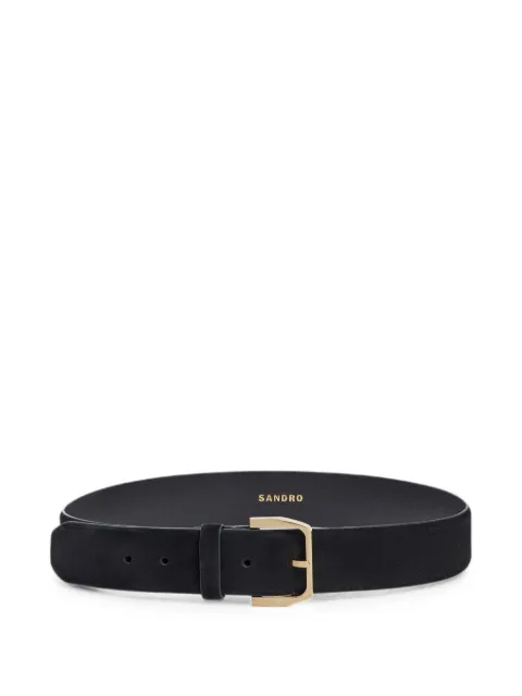 SANDRO suede buckle-fastening belt