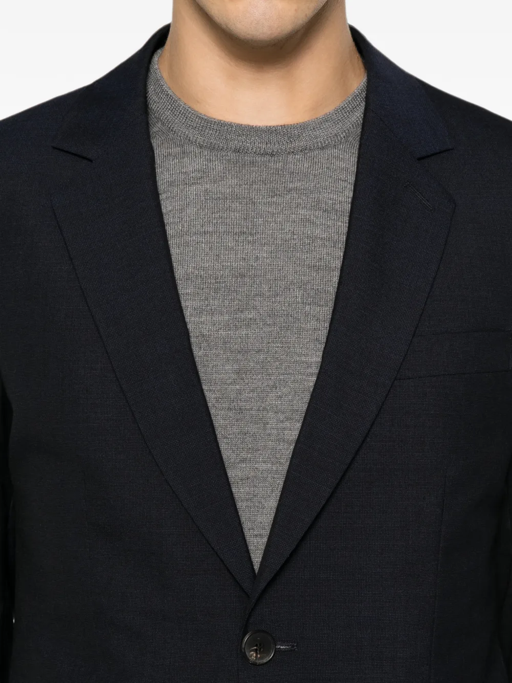 SANDRO Blazer met bewerkte revers Blauw