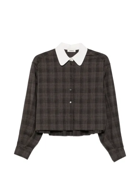 SANDRO checked long-sleeve shirt