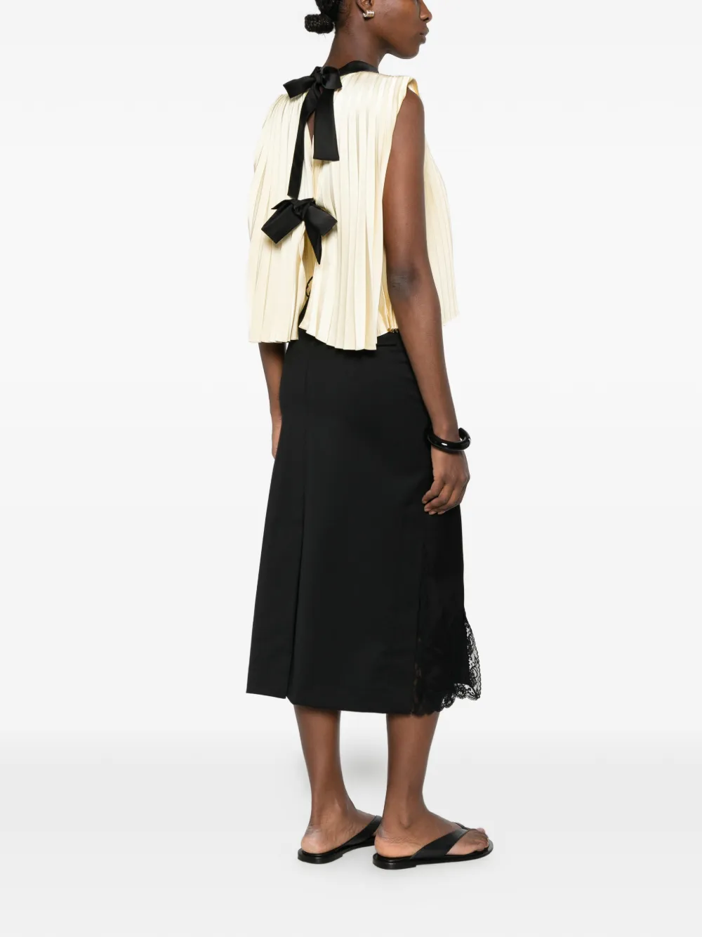 SANDRO Geplooide blouse Geel