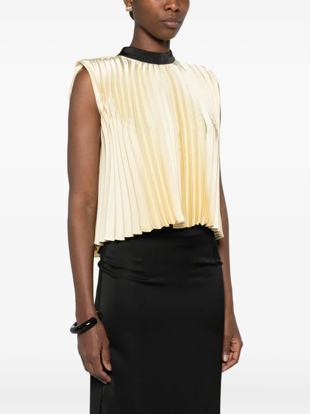 SANDRO Geplooide blouse Geel