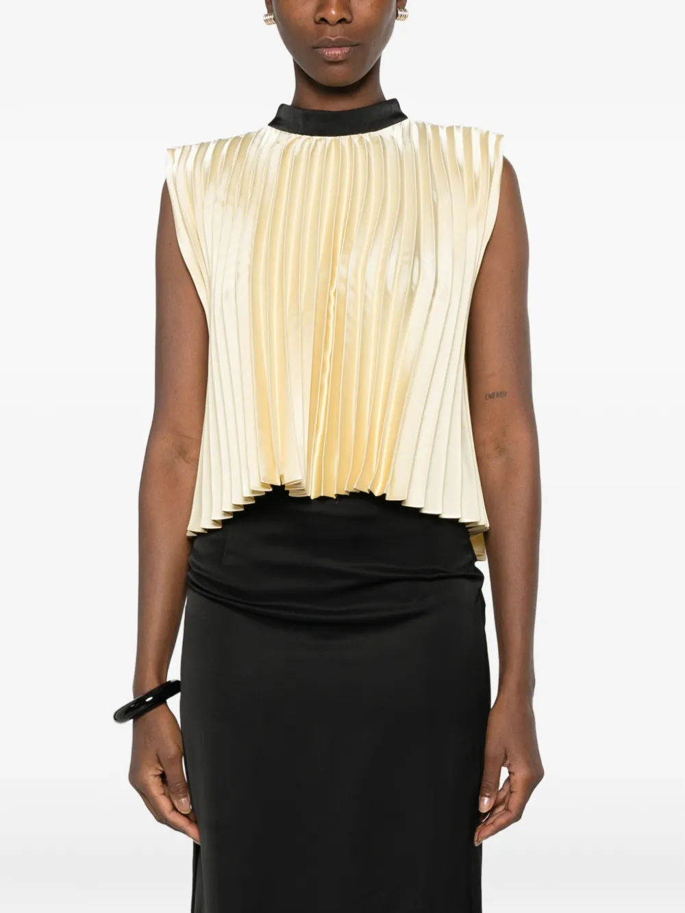 SANDRO Geplooide blouse Geel