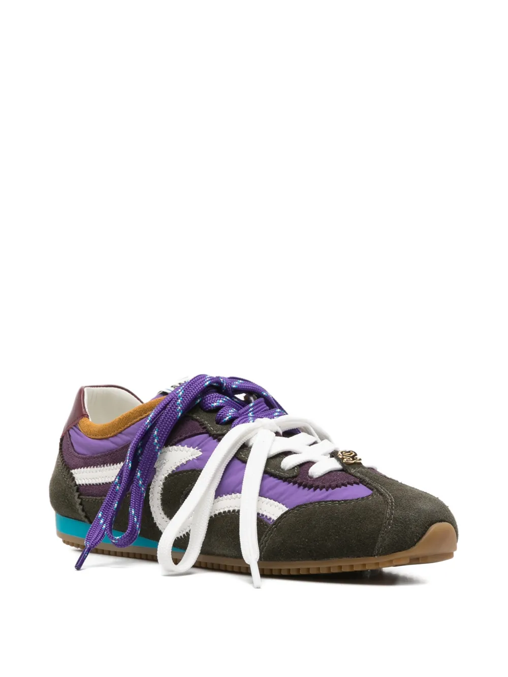 SANDRO Sneakers met vlakken en ronde neus Paars