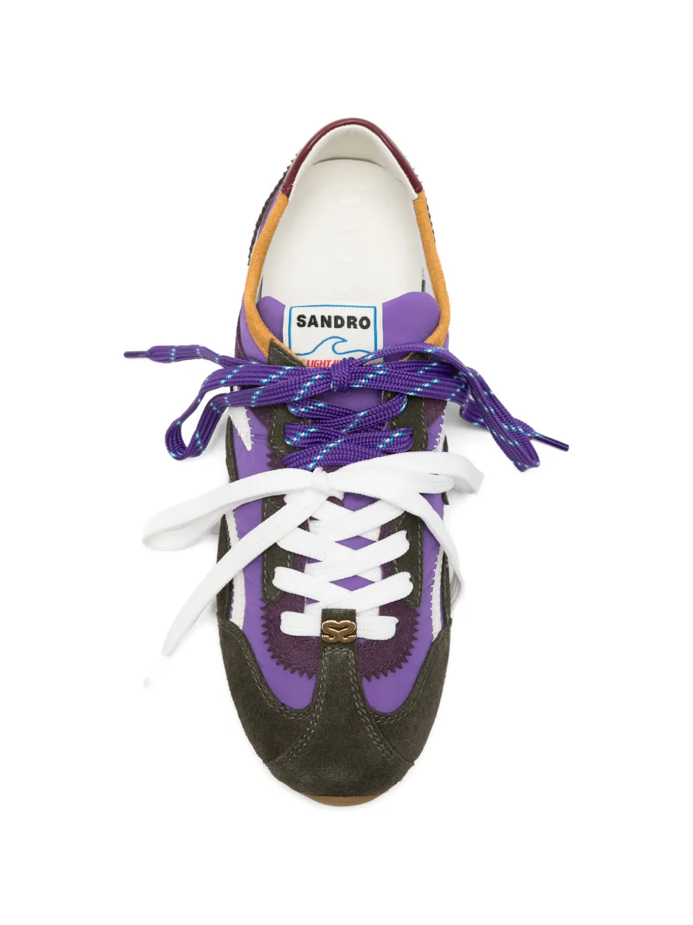SANDRO Sneakers met vlakken en ronde neus Paars